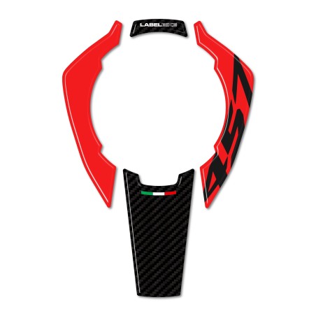Adesivo 3D Sopraserbatoio protezione moto compatibile con Aprilia Tuono 457 2025