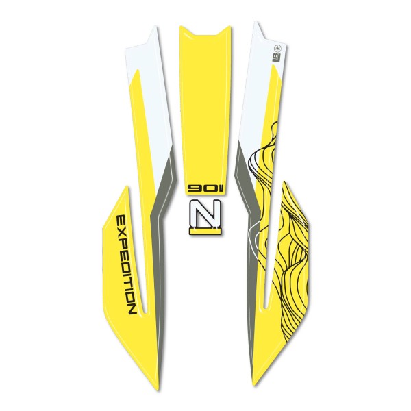 Autocollant de protection pour garde-boue haut de moto compatible avec Husqvarna Norden 901 2025