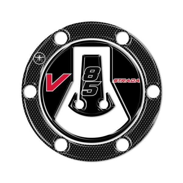 Protection 3D adhésive pour bouchon de réservoir compatible avec Moto Guzzi V85 Strada