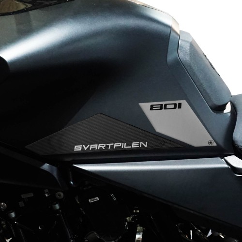 3D Gel Seitentankaufkleber Motorrad kompatibel mit Husqvarna Svartpilen 801