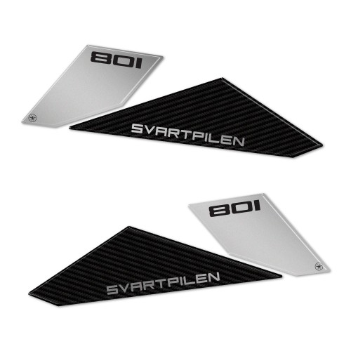 3D Gel side tank stickers motorbike compatible with Husqvarna Svartpilen 801 2