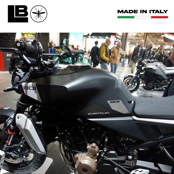 Stickers 3D Gel pour réservoir latéral moto compatible avec Husqvarna Svartpilen 801