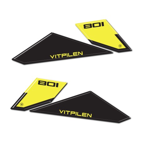 Adesivi 3D Laterali Serbatoio moto compatibili con Husqvarna Vitpilen 801 2025