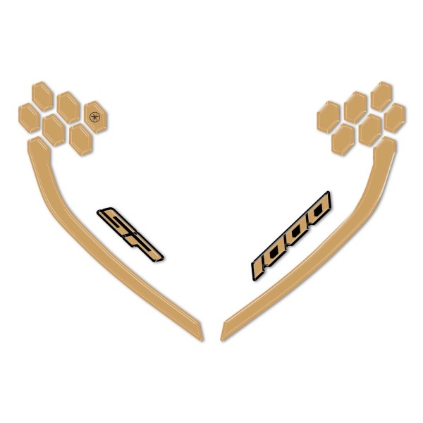 Pegatinas de gel 3D Protectores faciales delanteros compatibles con Honda Hornet 1000 2025