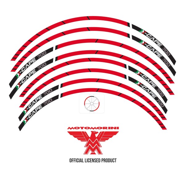 Adhesive strip kit for motorbike rims compatible with Moto Morini X-CAPE 700 2025