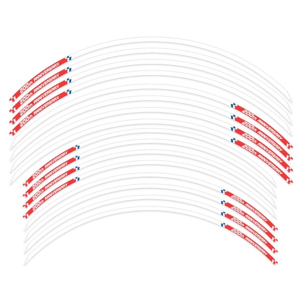 Kit de bandes adhésives pour jantes compatible avec Moto Guzzi Stelvio Duecento Tributo