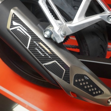3D Harz Aufkleber Auspuff Schutz Motorrad kompatibel mit Honda Hornet 2023-2024