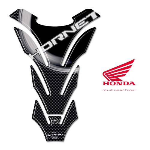 3D CARBON CARBON TANK PROTECTION ADHESIVES pour MOTORCYCLE HONDA HORNET Nouveau 2