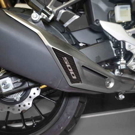 Selbstklebendes Gel 3D-Motorrad-Auspuffschutz kompatibel mit Honda NX500 2024-2025