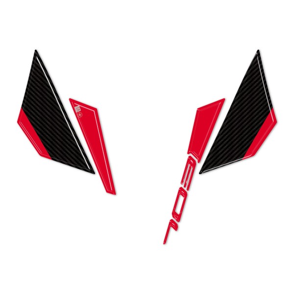 Pegatinas de gel 3D Protectores faciales delanteros de moto compatibles con Zontes 703F 2025