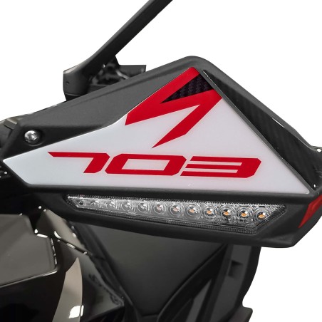 Stickers 3D Protège-mains avant moto compatible avec Zontes 703F 2025