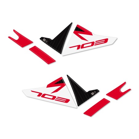 3D Stickers Front Handguards motorbike compatible with Zontes 703F 2025