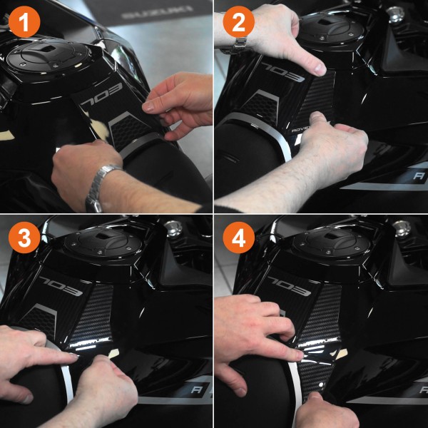 3D Gel Sticker Protector de depósito de moto compatible con Zontes 703F 2025