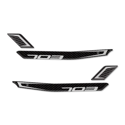 Pegatinas de gel 3D Asideros de pasajeros compatibles con Zontes 703F 2025 2