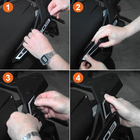 3D Gel Stickers Passenger Handles compatible with Zontes 703F 2025