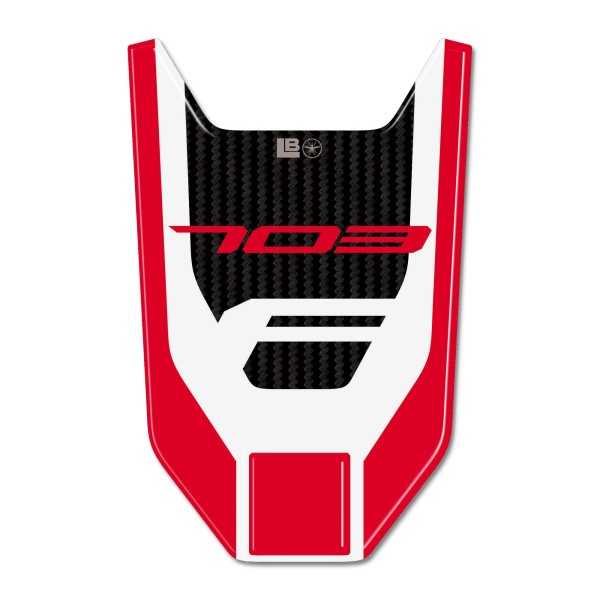 Adesivo 3D Protezione Parafango Centrale moto compatibile con Zontes 703F 2025