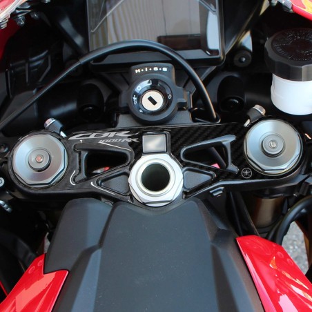 Αυτοκόλλητη προστατευτική πλάκα τιμονιού Honda πιρούνι μοτοσυκλέτας Cbr1000rr 2017-19 λευκό
