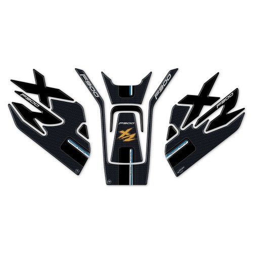                                             KIT F900 XR - 3 αυτοκόλλητα 3D τζελ αυτοκόλλητα μοτοσικλέτας προστατευτικά ρεζερβουάρ συμβατά με BMW F900XR
                                          