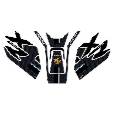 KIT F900 XR - 3 αυτοκόλλητα 3D τζελ αυτοκόλλητα μοτοσικλέτας προστατευτικά ρεζερβουάρ συμβατά με BMW F900XR