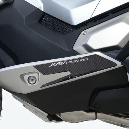 2 Adesivi 3D Protezioni Pedana Poggiapiedi Compatibili con Honda X-Adv dal 2017