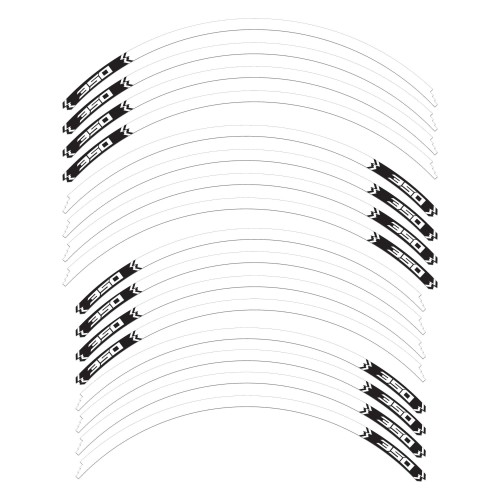 Adhesive stripes kit wheel rims 14 and 15" scooter compatible with Honda Adv350 2