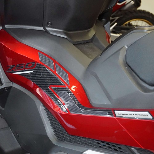 Adesivi 3D Protezioni Boomerang laterali compatibili con Honda Forza 750 2021-23
