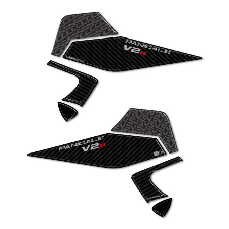 Pegatinas laterales de depósito con revestimiento de resina compatibles con Ducati Panigale V2 V2S 2025