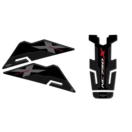 Kit 3 ADESIVI 3D Protezione compatibile per NC 750 MOTO HONDA NC750X 2016-2017