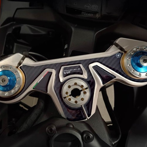                            Αυτοκόλλητη 3D πλάκα πιρουνιού τιμονιού συμβατή με Ducati Panigale V2 V2S 2025
                          