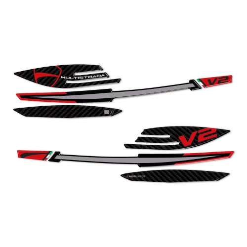 Pegatinas 3D Guardamanos compatibles con Ducati Multistrada V2 V2S 2025 2