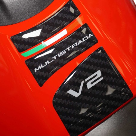 Protector de depósito de moto 3D adhesivo compatible con Ducati Multistrada V2 V2S 2025