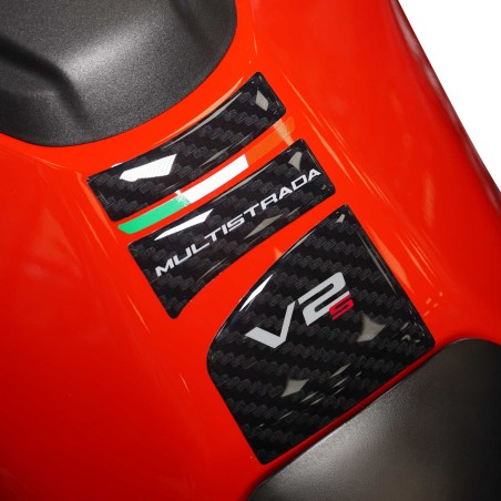 Protector de depósito de moto 3D adhesivo compatible con Ducati Multistrada V2 V2S 2025