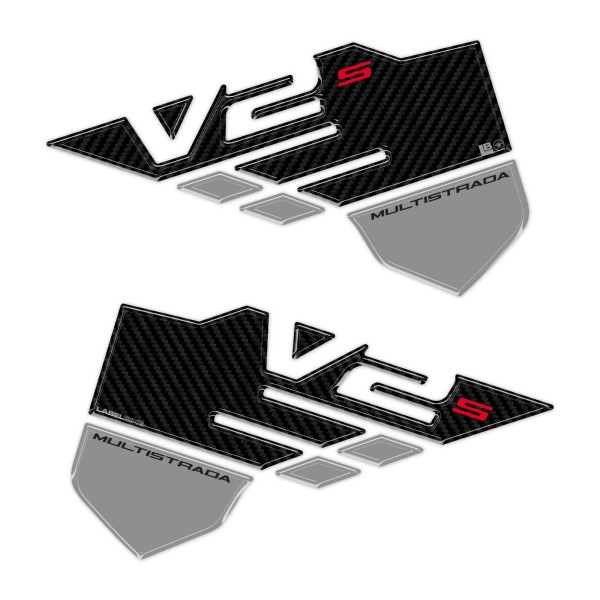 Pegatinas laterales 3D compatibles con Ducati Multistrada V2 V2S 2025