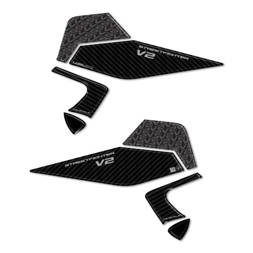 3D Tank Side Stickers compatible with Ducati Streetfighter V2 V2S 2025 2