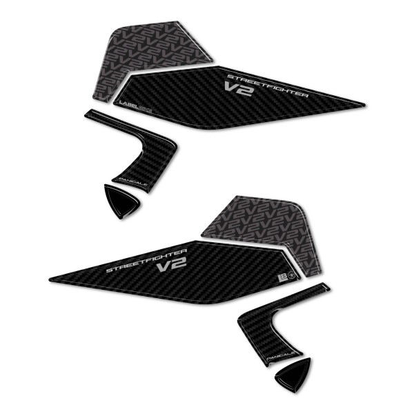 Pegatinas laterales 3D compatibles con Ducati Streetfighter V2 V2S 2025