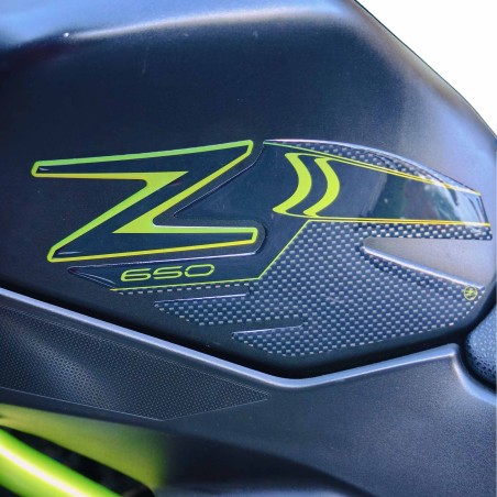 Aufkleber 3D Tank Seitenprotektoren kompatibel mit Kawasaki Z650 2017-2022