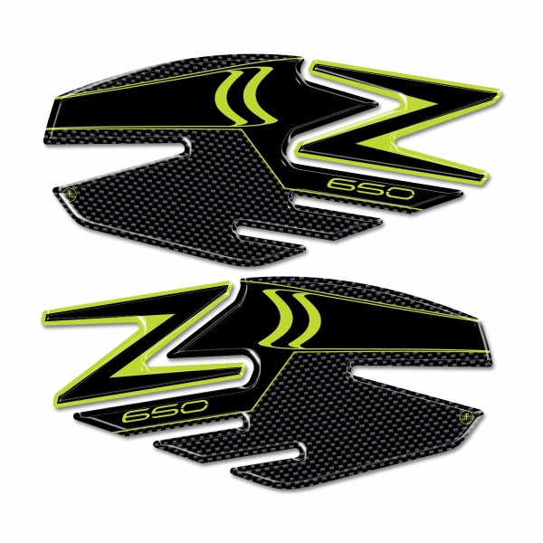 Adesivi 3D Protezioni Laterali Serbatoio compatibili con Kawasaki Z650 2017-2022