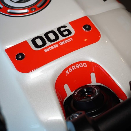 Adhesivo 3D Key Zone Protection compatible con Yamaha XSR900 2022-2025 Rojo