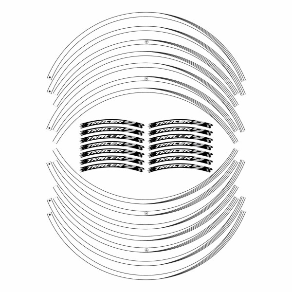 Bandes autocollantes pour jantes de moto compatibles avec Yamaha Tracer 9 et GT 2021 - 2024