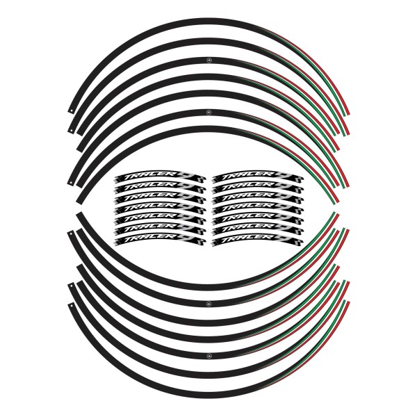 Bandes autocollantes pour jantes de moto compatibles avec Yamaha Tracer 9 et GT 2021 - 2024