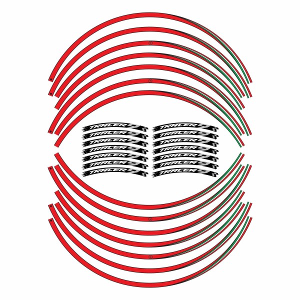 Motorbike rim sticker strips compatible with Yamaha Tracer 9 and GT 2021 - 2024