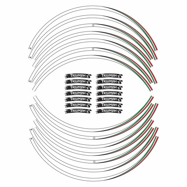 Compatible adhesive strips for Triumph motorbike rim stickers 17 tuning stickers