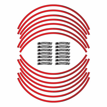 Bandes adhésives compatibles avec les autocollants de jante de moto Triumph 17 autocollants de tuning