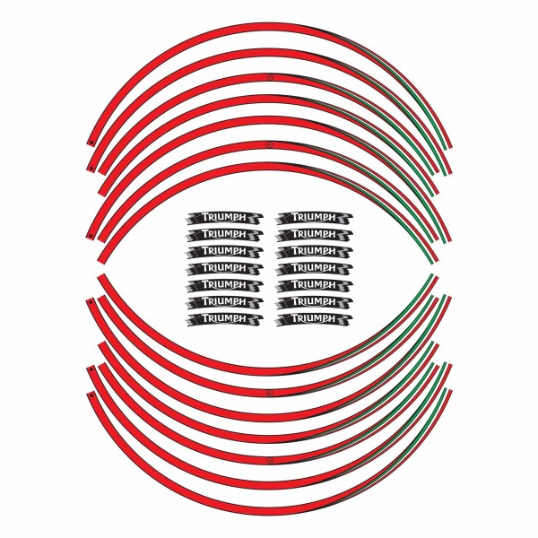 Compatible adhesive strips for Triumph motorbike rim stickers 17 tuning stickers