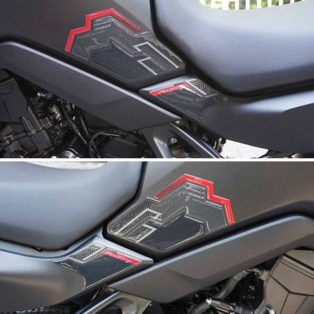 Adesivi protezioni laterali serbatoio moto compatibili con Honda Transalp 2023