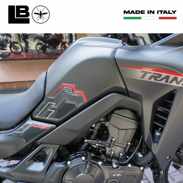 Adesivi protezioni laterali serbatoio moto compatibili con Honda Transalp 2023