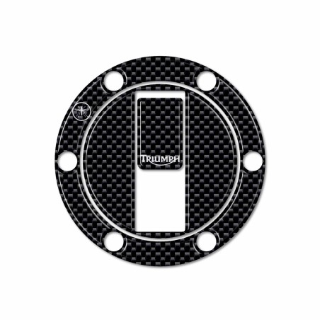 Protezione Graffi Tappo Serbatoio Triumph Adesivi In Resina 3D Carbonio per Moto
