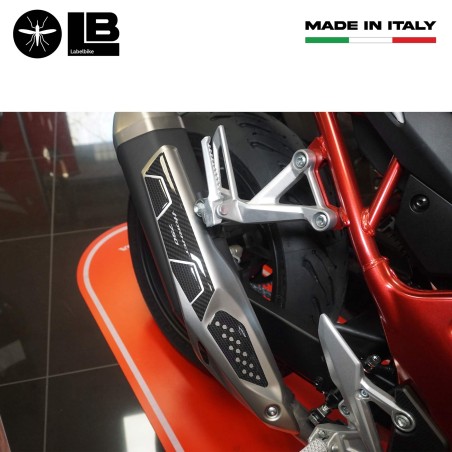 Adesivo resinato 3D Protezione marmitta moto compatibile con Honda Hornet 2023-2024