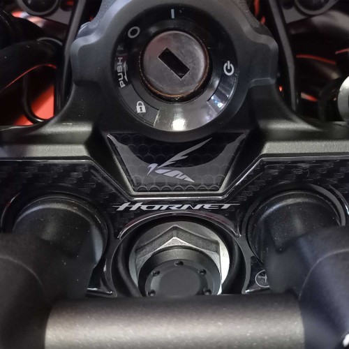                             Selbstklebende 3D-Lenkradgabelschutzplatte kompatibel zu Honda Hornet 2023-2024
                          
