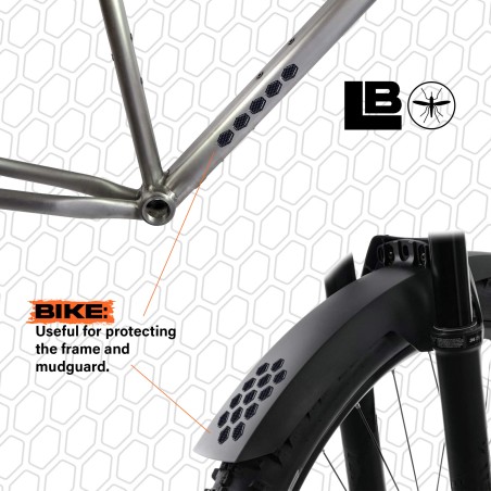 Protectores Hexagonales 3D de Resina Gel Adhesiva compatibles con Motos, Coches y Bicicletas